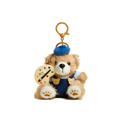 X3COMMUNE Cute PAINTER Bear Plush Doll Pendant 12cm Height