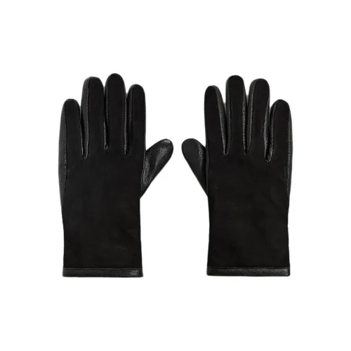 ZARA Полиэстер, Козья кожа, Овчина, Кожа, Перчатки Мужские