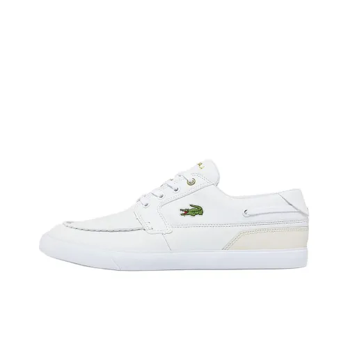 LACOSTE Bayliss Deck Slip-Resistant Low Top Скейтборд Кроссовки Мужские Белые