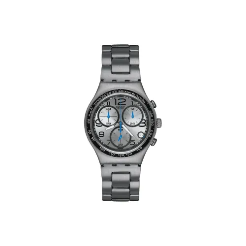 Swatch Quartz Механизм Мужские часы Циферблат 40 мм Серебристый корпус Нержавеющая сталь Ремешок из нержавеющей стали