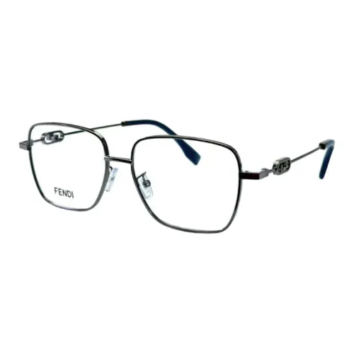 FENDI Металл Ацетатная пластина Материал Квадратные Оправы для очков Унисекс Черный