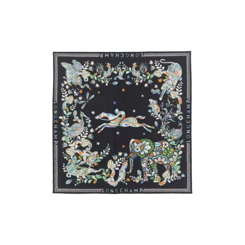 LONGCHAMP Шелковые шарфы Женские Синий