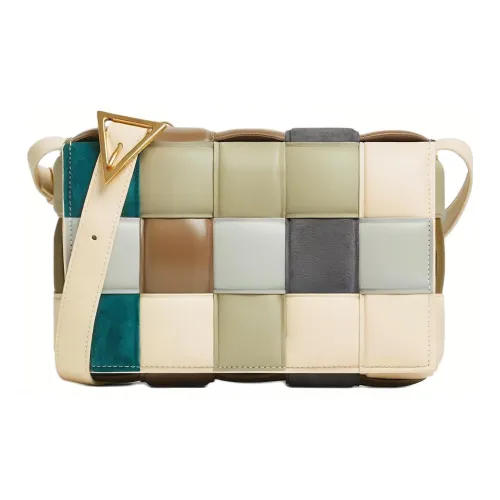 Bottega Veneta Cassette Овечья шкура Ручная сумка Сумка через плечо Женская Натуральная Многоцветная Жевательные конфеты Морская соль