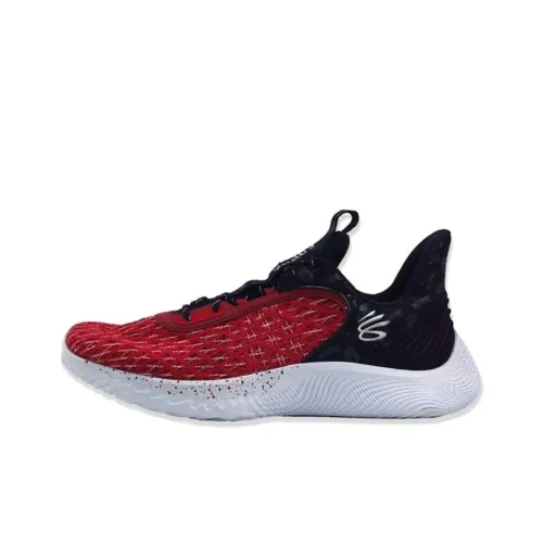Under Armour Curry Flow 9 Баскетбольные кроссовки Низкий Топ Красный Черный Мужской