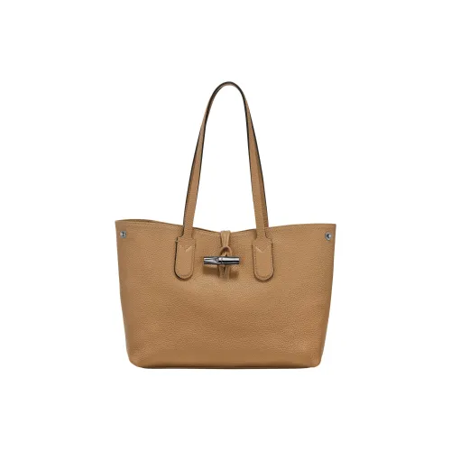 LONGCHAMP Roseau Essential Кожа Тоут Сумка Сумка для покупок Сумка Сумка через плечо Средняя Женская Коричневая