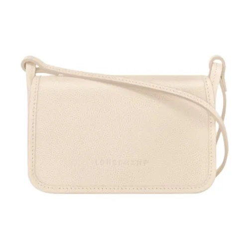 LONGCHAMP Le Foulonné Коровья кожа Сумка через плечо Мини Женская Белая Бумага