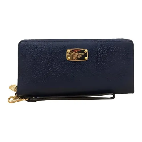 MICHAEL KORS Jet Set Кожаный Клатч Кошелек Женский Темно-синий