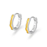 Серьги из серебра 925 пробы - Рассвет, Желтый