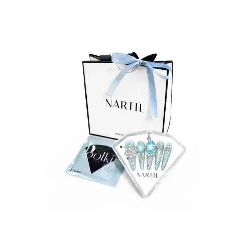 NARTIL Ювелирные украшения Нефритово-морской Frosty Свечение False Nail Длинный Flashing 38mm