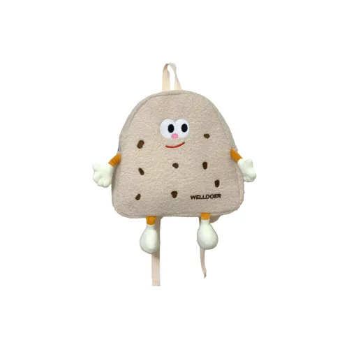 BAODIDAISHU Композитная ткань рюкзак средний унисекс экрю хаки коричневый