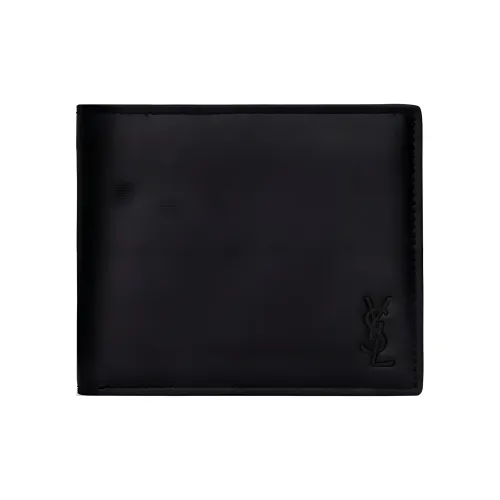 SAINT LAURENT Кошелек из коровьей кожи Мужской Черный