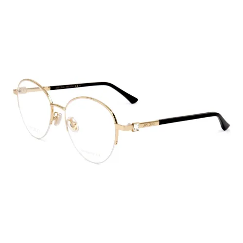 Jimmy Choo Металл Овал Оправы для очков Женские Золотой