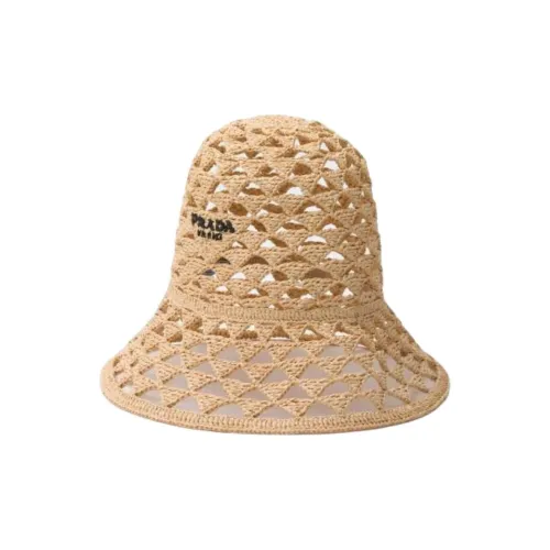 PRADA Вискоза Шляпы ведра Женские Бежево-желтые