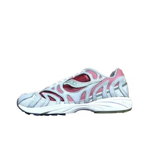 Saucony Azura 2000 Slip-resistant Abrasion-resistant Low-top Casual Running Shoes Unisex Gray Pink Сaucony Azura 2000 Противоскользящий Устойчивый к истиранию Низкий Топ Повседневные Беговые Кроссовки Унисекс Серый Розовый