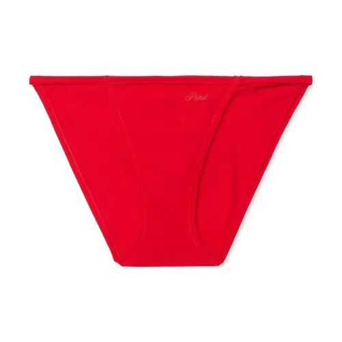 Victoria's Secret Розовый Хлопок STRING Бикини Трусы Яркий Vermillion Нижнее белье Женские 1 Пачка Красный