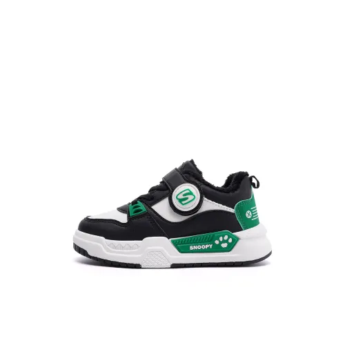 SNOOPY Slip-resistant амортизация устойчивость к истиранию термический низкий топ детские повседневные кроссовки черный зеленый