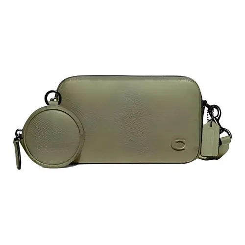 COACH Charter Мягкая кожа Сумка через плечо Маленькая Мужская Трава Зеленый