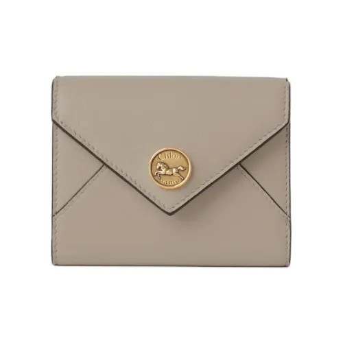Chloe Телячья кожа Кошелек Маленький Женские Motty Серый