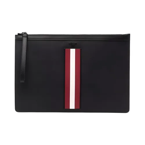 BALLY BOLLIS Коровья кожа Клатч Большой Мужской Черный