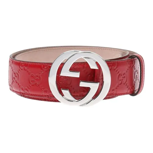 GUCCI Подпись Коровья кожа Ремни Унисекс Ширина 4CM