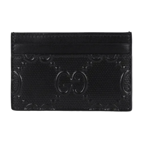 GUCCI Коровья кожа Держатель для карт Держатель для карт Мужской Черный