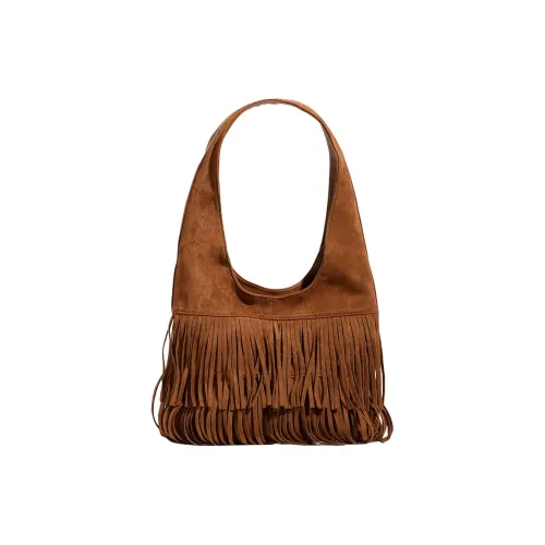 H YXIANG Микрофибра Синтетическая Кожа Подмышечная Сумка на Плечо Женская Коричневая