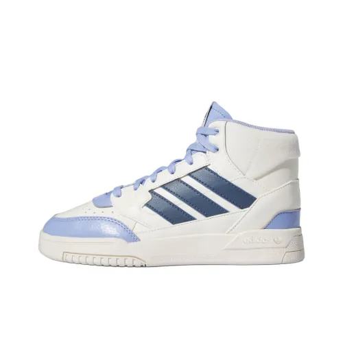 Adidas Originals DROP STEP SE Детские Скейтбординги Высокие Белые/Светло-Синие Для Школьников