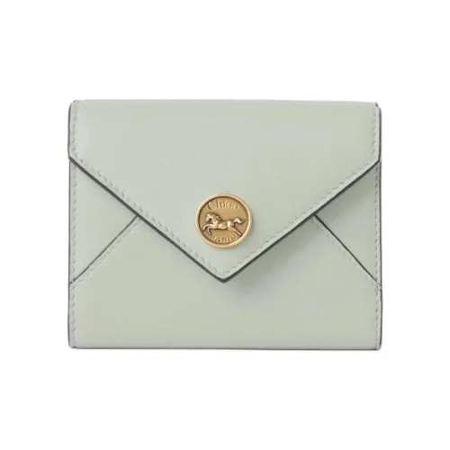 Chloe Кошелек из козьей кожи маленький женский цвет морской травы