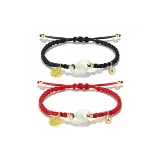 Пара браслетов 1 упаковка (черный + красный)