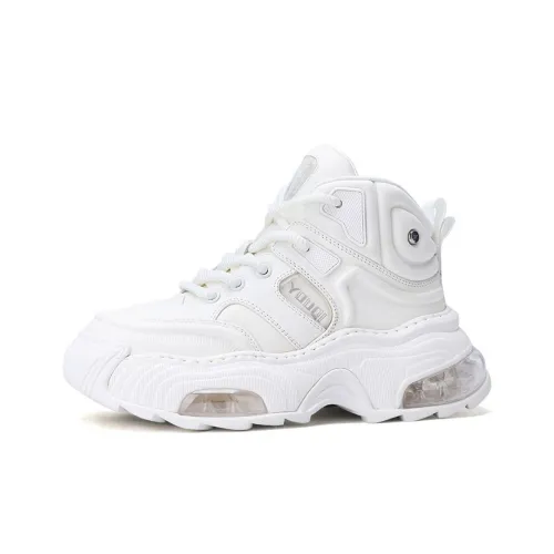 U7 High Топ Толстая подошва Кроссовки Мужские Белые