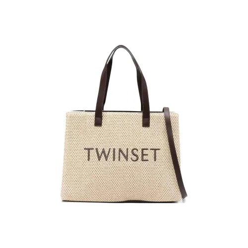 TWINSET Milano Рафия Тоут Сумка Сумка для покупок Сумка Сумка через плечо Женская Бежевая