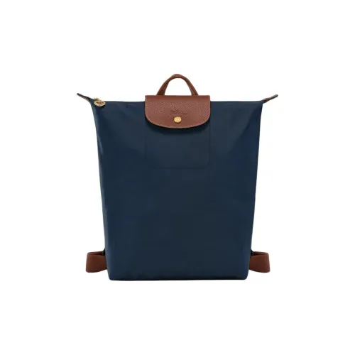 LONGCHAMP Le Pliage Переработанный полиамид Carry Рюкзак Средний Женский Морской синий