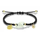 Сцепленный браслет (черный шнур)