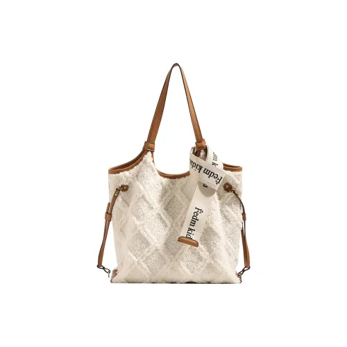 H YXIANG Искусственный плюшевый сумка через плечо обычная женская цвет экрю