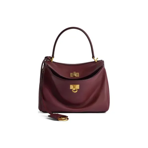 Balenciaga Гладкая Телячья Кожа Сумка через плечо Сумка Мини Женская Бургунди