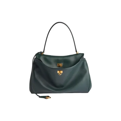 Balenciaga Телячья кожа Сумка через плечо Сумка среднего размера Женская Сосновый зеленый