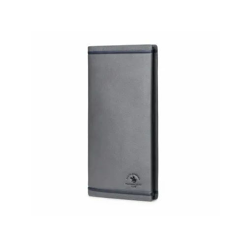 SANTA BARBARA POLO RACQUET CLUB Кошелек из коровьей кожи Мужской Серый