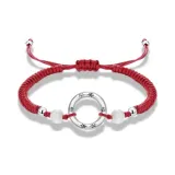 Браслет из трикотажной ткани "Peaceful Радость", красный