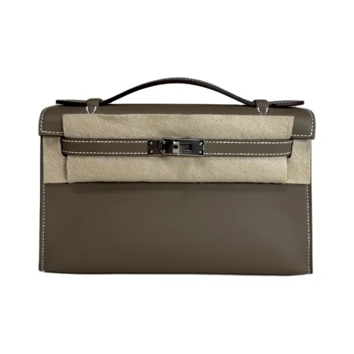 HERMES Mini Kelly Generation 1 Swift Кожа Сумка Kelly Сумка Женская 18 этуп слоново-серый