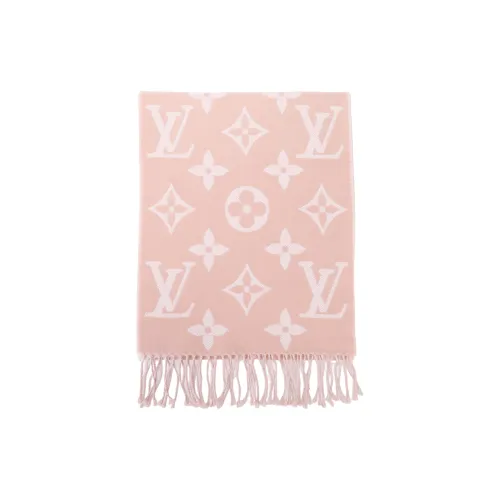 LOUIS VUITTON Шерсть Трикотаж Шарфы Унисекс Цвет Сушеная Розовая