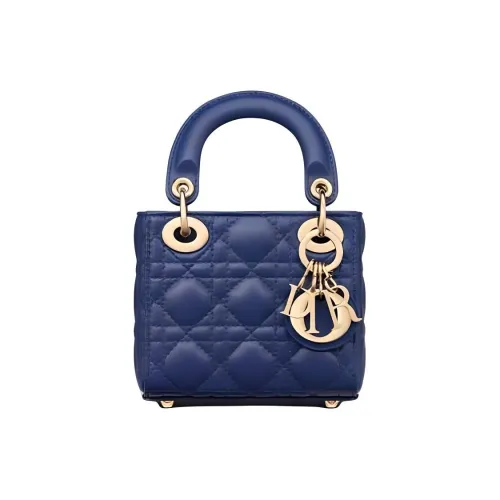 DIOR Lady Dior Sheepskin Сумка Lady Dior Сумка через плечо Сумка Extra Mini Женская Фиолетовая