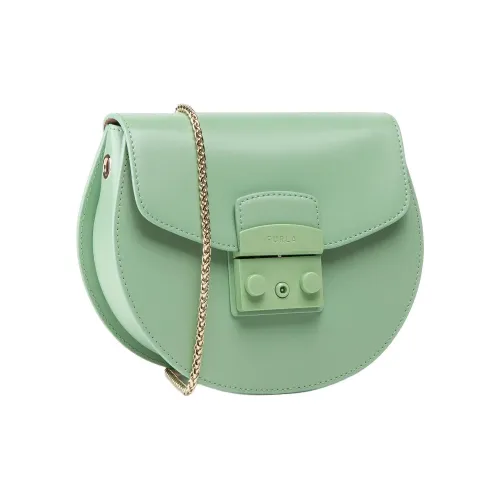 Furla Metropolis Collection Кожа Сумка через плечо Сумка на плечо Маленькая Женская Зеленая