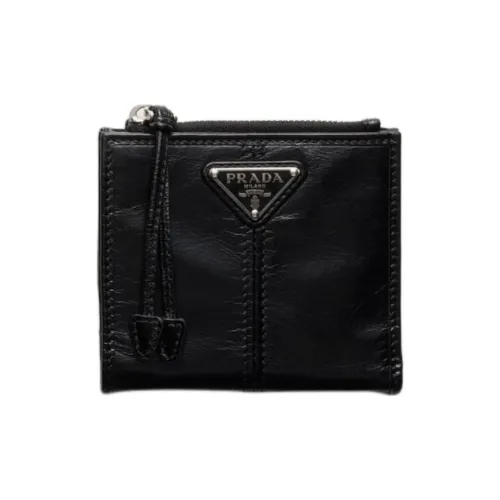 PRADA Кожа Кошелек Женские Черный