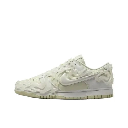 Nike Dunk Скейтборд Кроссовки Низкие Зеленые Белые Женские