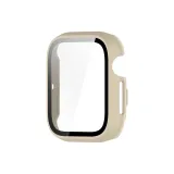 Слоновая кость [PC + Закаленное стекло для защиты экрана Полностью закрытый Однополосный Защитный Чехол]