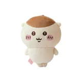 Плюшевый брелок в форме паровой булочки каштанового цвета