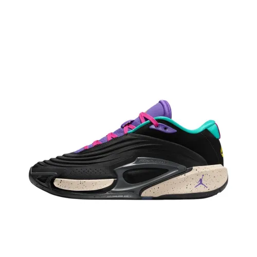 Jordan Luka 3 Баскетбольные кроссовки Low Top Черный/Фиолетовый Унисекс