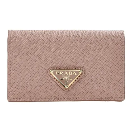 PRADA Кожа Держатель для карт Женский Розовый