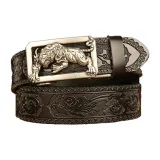 Чёрный с серебристой пряжкой