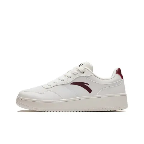 ANTA Противоскользящая Износостойкая Низкий Топ Повседневная Обувь Мужская Белый Красный